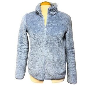 Uniqlo fluffy yarn fleece full-zip Jacket in Blue - Medium
